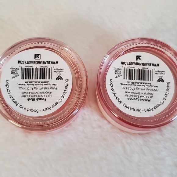 Beautaniq Beauty London Butter Lip & Cheek Balm 2 Pk Peach Blush & Mauve Lychee - Picture 4 of 14